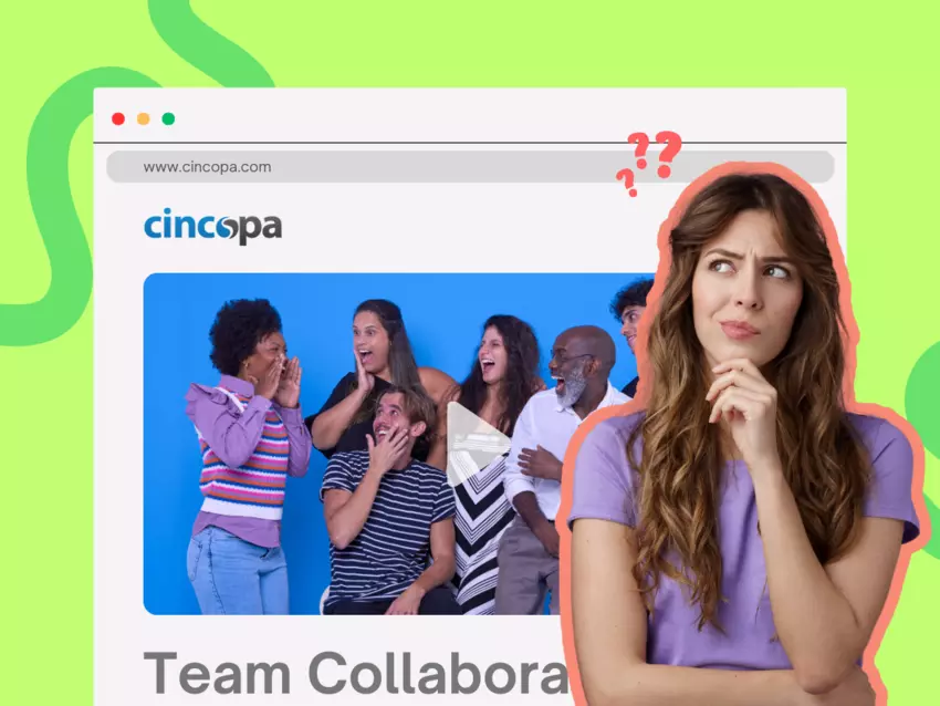 A video embedded into a website with a woman looking confused